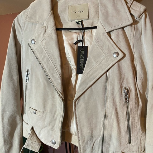 Bally Cream Leather Moto Jacket - Picture 1 of 5